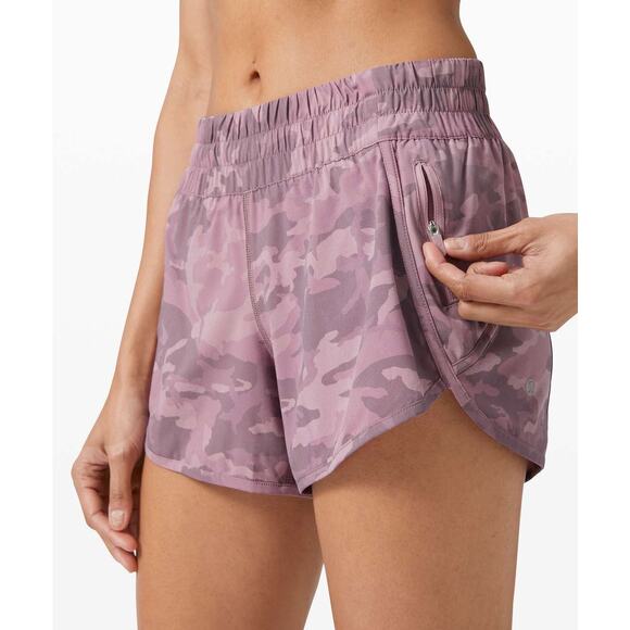 Lululemon Tracker Short 4" Women’s Sz 6 Incognito Camo Pink Taupe Multi - Picture 1 of 10